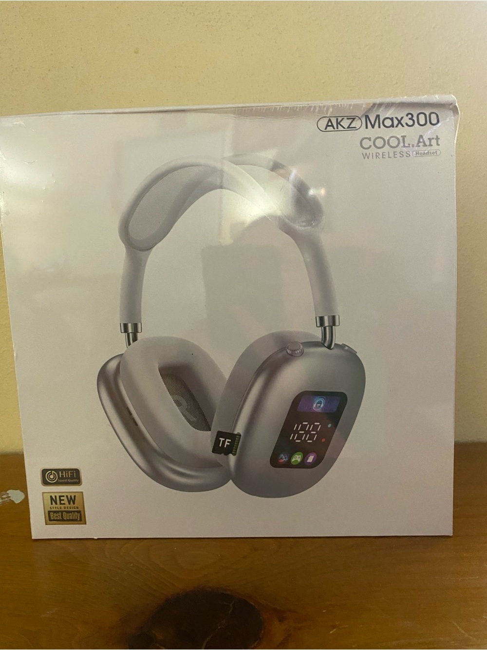 Max300 Cool Art Wireless Headphones - Silver